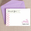 Pastel Bunny White & Pink Thank You Card additional 2