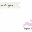 Pastel Bunny White & Pink Thank You Card additional 3
