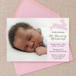 Pastel Bunny Birth Announcement Card additional 1