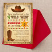 Cowboy Wild West Birthday Party Invitation additional 2