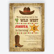 Cowboy Wild West Birthday Party Invitation additional 1