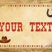 Cowboy Wild West Birthday Party Sign / Poster additional 1