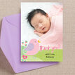 Baby Bird Personalised Thank You Photo Card - Pink additional 1