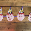 Handmade / Printable Party Hat Baby Photo Bunting additional 1