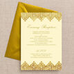 Elegant Vintage Cream & Gold Evening Reception Invitation additional 2