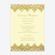 Elegant Vintage Cream & Gold Evening Reception Invitation additional 1
