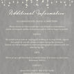 Dove Grey Fairy Lights Wedding Invitation additional 4