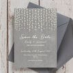 Dove Grey Fairy Lights Save the Date additional 4