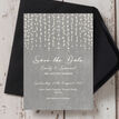 Dove Grey Fairy Lights Save the Date additional 5