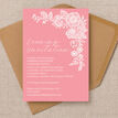 Floral Lace Evening Reception Invitation additional 2