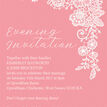 Floral Lace Evening Reception Invitation additional 6