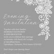 Floral Lace Evening Reception Invitation additional 5