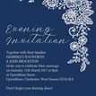 Floral Lace Evening Reception Invitation additional 3