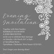 Floral Lace Evening Reception Invitation additional 4