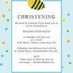 Bumble Bees Christening / Baptism Invitation - Blue additional 3