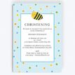 Bumble Bees Christening / Baptism Invitation - Blue additional 1
