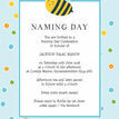 Bumble Bees Naming Day Ceremony Invitation - Blue additional 3