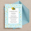 Bumble Bees Naming Day Ceremony Invitation - Blue additional 2