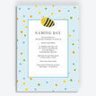 Bumble Bees Naming Day Ceremony Invitation - Blue additional 1