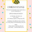 Bumble Bees Christening / Baptism Invitation - Pink additional 3