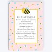 Bumble Bees Christening / Baptism Invitation - Pink additional 1