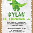 Dinosaur Birthday Party Invitation additional 4