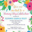 Floral Fiesta Naming Ceremony Day Invitation additional 3