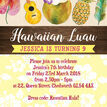 Hawaiian Hula / Luau Birthday Party Invitation additional 3