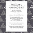 Geometric Naming Day Ceremony Invitation additional 3