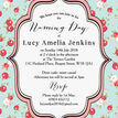 Vintage Rose Naming Ceremony Day Invitation additional 3
