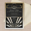 Black & Gold Art Deco Birthday Party Invitation additional 1