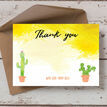 Cactus Themed Personalised Thank You Card additional 1