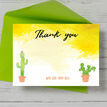 Cactus Themed Personalised Thank You Card additional 2