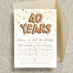 Gold Balloon Letters 40th / Ruby Wedding Anniversary Invitation additional 1