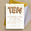 Gold Balloon Letters Birthday Party Invitation additional 7