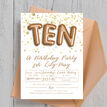 Gold Balloon Letters Birthday Party Invitation additional 8
