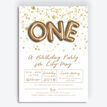 Gold Balloon Letters Birthday Party Invitation additional 1