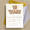 Gold Balloon Letters 18th Birthday Party Invitation additional 2