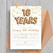Gold Balloon Letters 18th Birthday Party Invitation additional 3