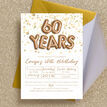 Gold Balloon Letters 60th Birthday Party Invitation additional 2