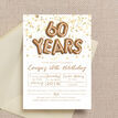 Gold Balloon Letters 60th Birthday Party Invitation additional 3
