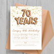 Gold Balloon Letters 70th Birthday Party Invitation additional 3