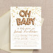 Gold Balloon Letters Baby Shower Invitation additional 3
