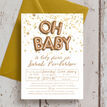Gold Balloon Letters Baby Shower Invitation additional 4