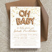 Gold Balloon Letters Baby Shower Invitation additional 2