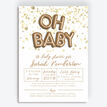 Gold Balloon Letters Baby Shower Invitation additional 1