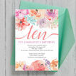 Pastel Floral Birthday Party Invitation additional 6