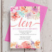 Pastel Floral Birthday Party Invitation additional 3