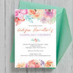 Pastel Floral Naming Day Ceremony Invitation additional 4