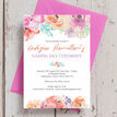 Pastel Floral Naming Day Ceremony Invitation additional 2